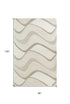 8' X 10' Ivory And Gray Wool Abstract Hand Tufted Area Rug